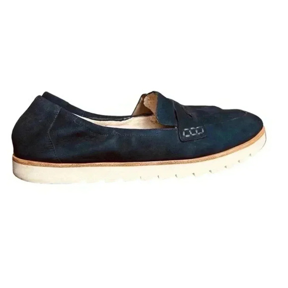 Caslon Rylee Blue Suede Penny Loafer Slip on Shoe Flat Women Size 7.5 - Picture 1 of 6